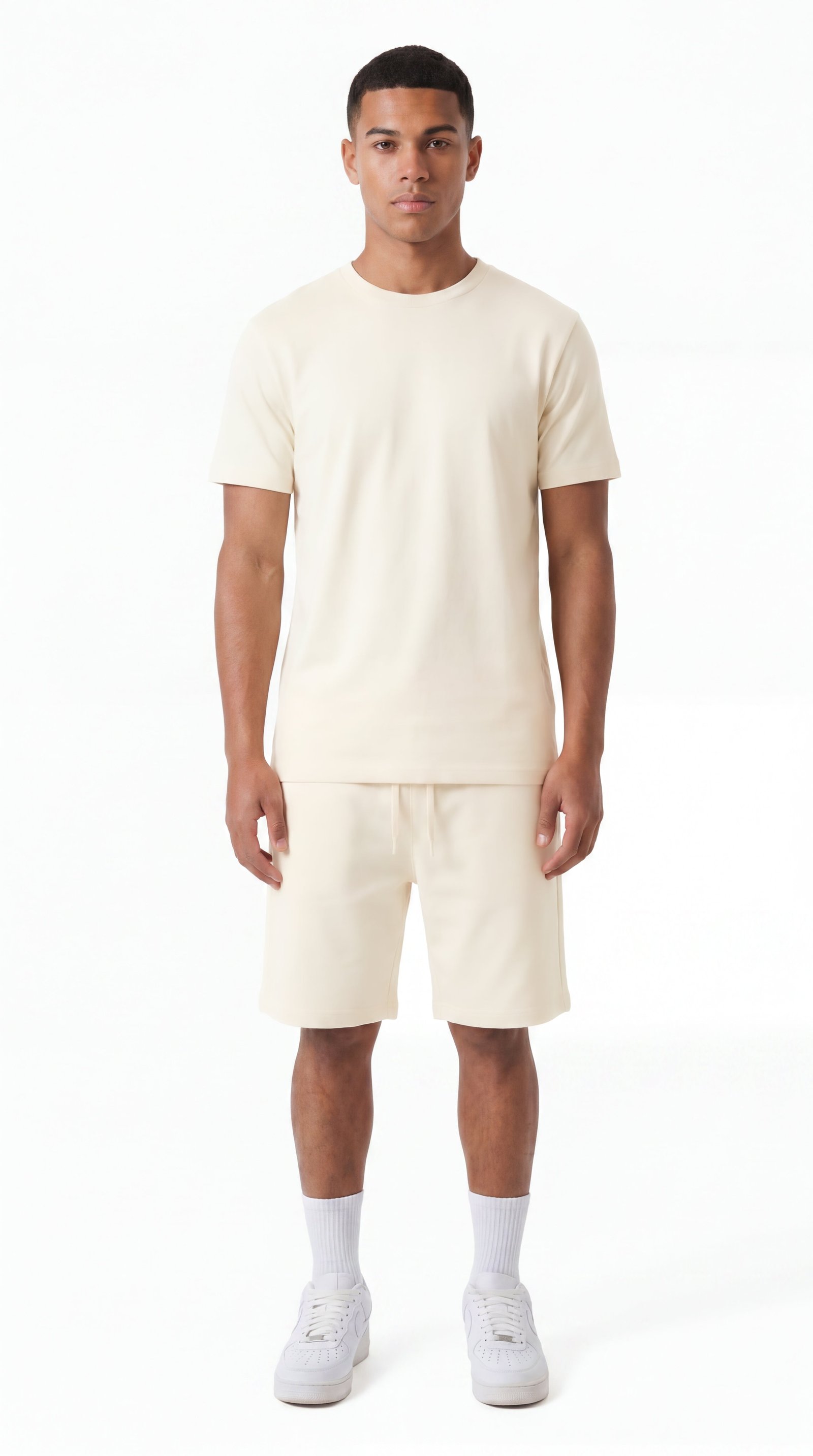 Ensemble Short & T-Shirt Homme — Blanc
