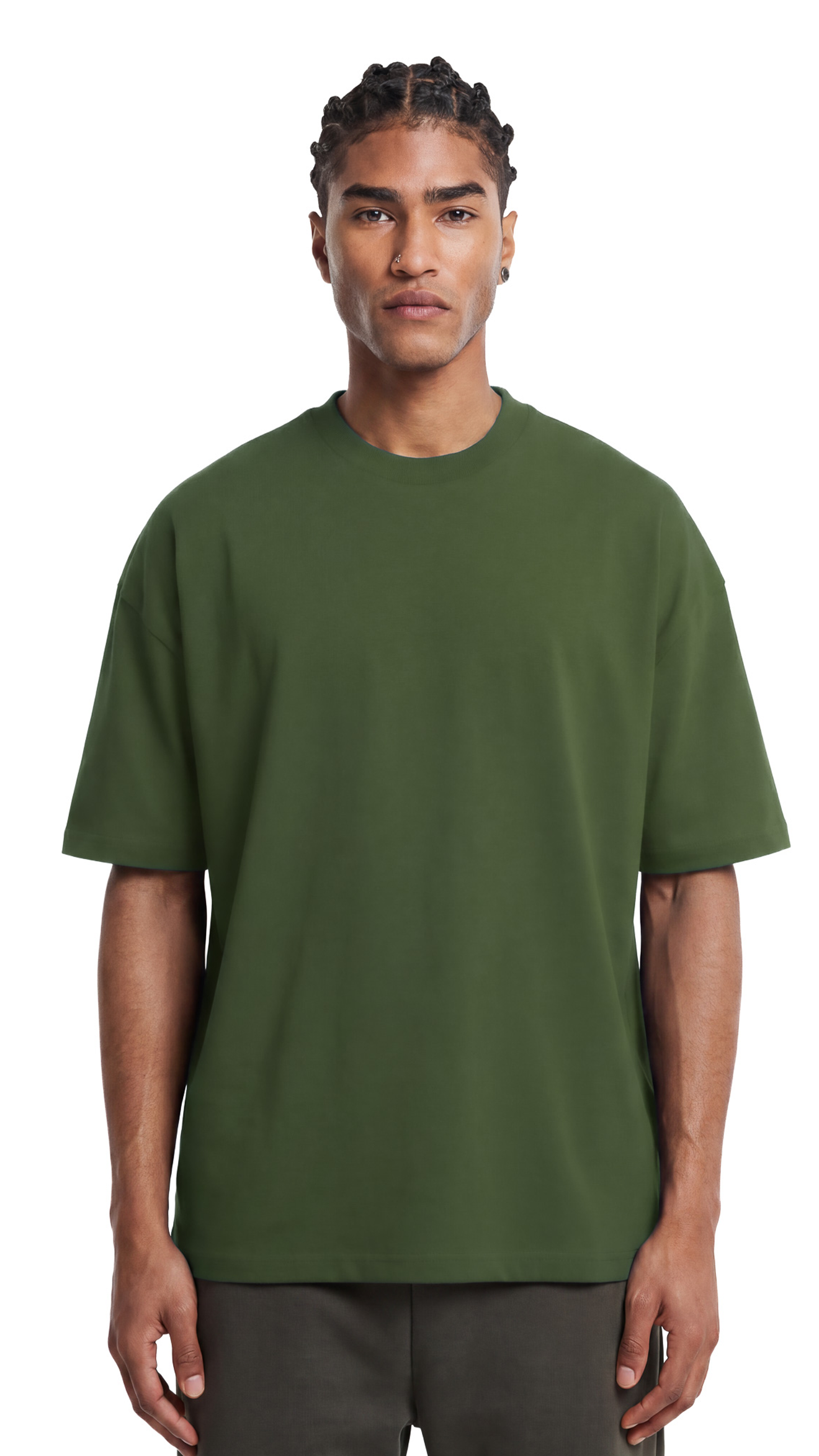 T-Shirt Oversize Coton — Kaki